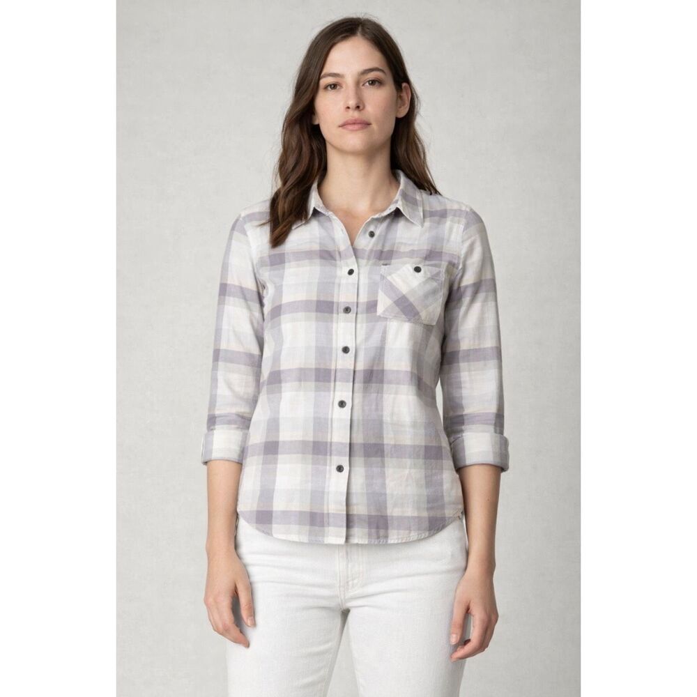 Patagonia Plaid Button Up Shirt Organic Cotton Women’s Size 2